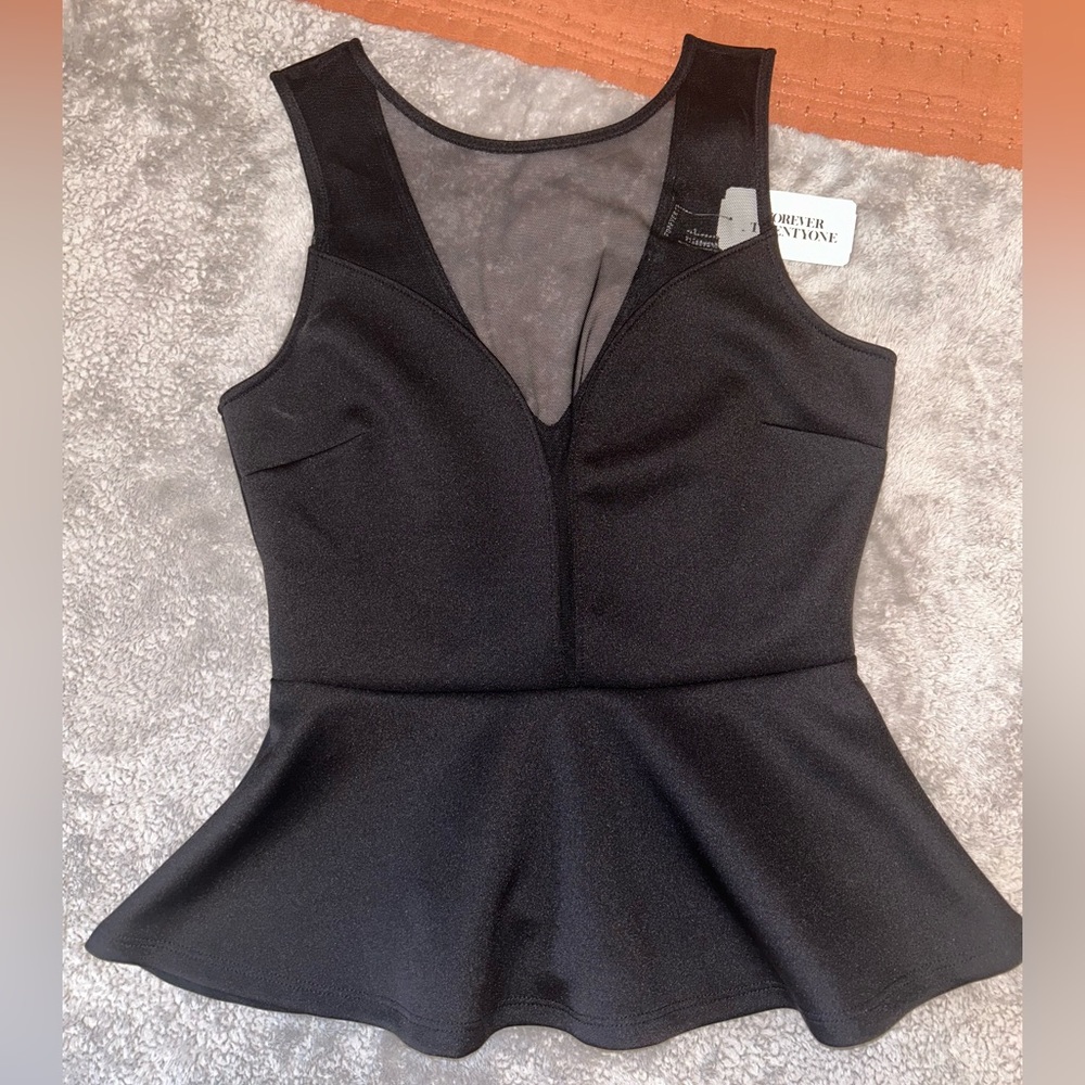 Forever 21 Black Sheer Top